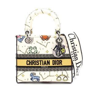 Dior Lady D-Lite Medium Canvas Handbag